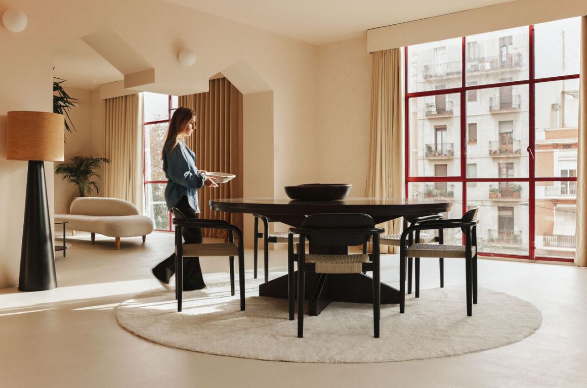 LORENA CANALS - Tapis À Laine Rond Naturel Ø 180 Cm