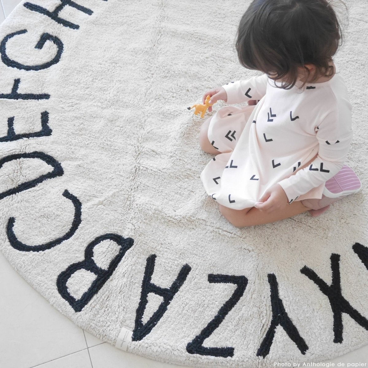 LORENA CANALS - Tapis Abc - Ecru Ø150 Cm