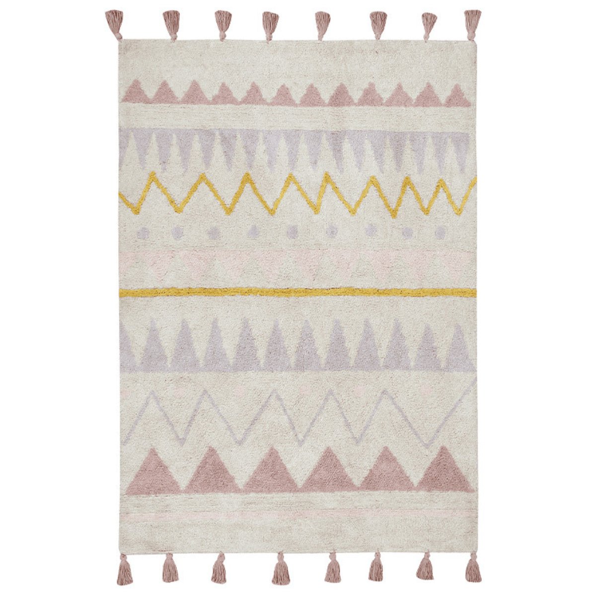 LORENA CANALS - Tapis Lavable Azteca Naturel - Vintage Nude Petit 120 X 160 cm