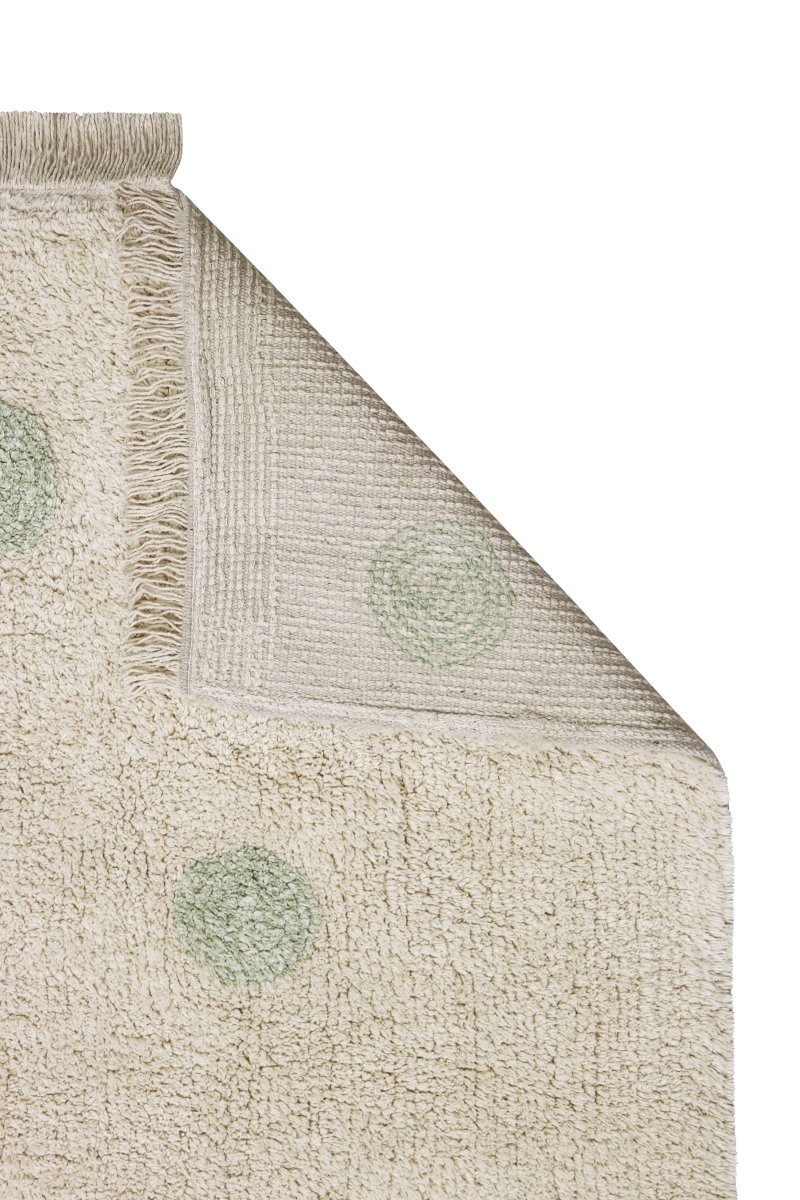 LORENA CANALS - Tapis Lavable Hippy Dots Naturel - Olive 120 X 160 Cm