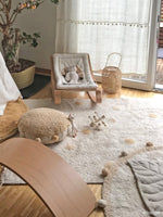LORENA CANALS - Tapis Lavable Hippy Pois Naturel - Miel 120 X 160 Cm