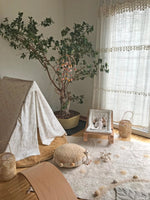 LORENA CANALS - Tapis Lavable Hippy Pois Naturel - Miel 120 X 160 Cm