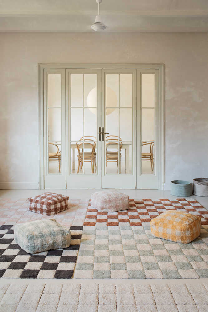 LORENA CANALS - Tapis Lavable "Kitchen Tiles" Bleu Sauge 140 x 200 cm