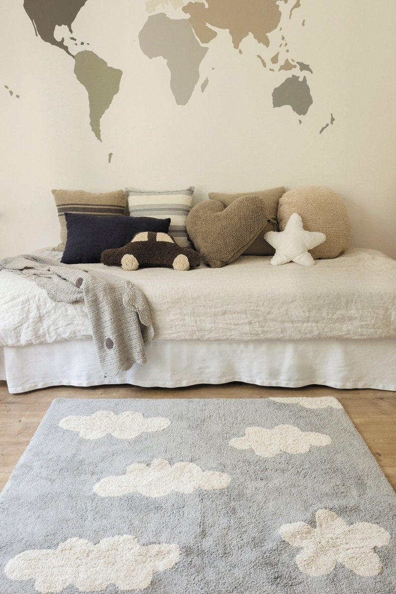 LORENA CANALS - Tapis Lavable Nuages Gris 120 X 160 Cm