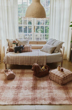 LORENA CANALS - Tapis Lavable Tartan - Rose 90 X 120 Cm