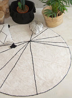 LORENA CANALS - Tapis Lavable Trace Beige 160 x 160 Cm