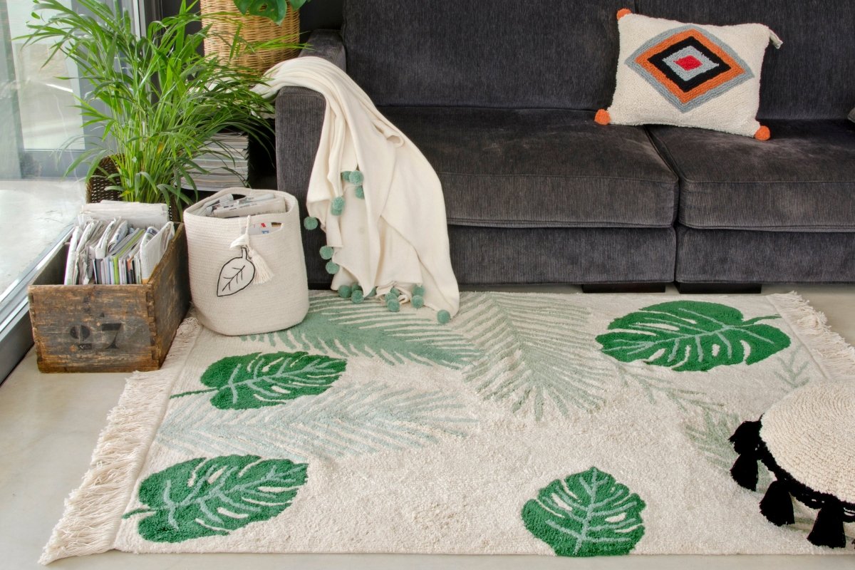 LORENA CANALS - Tapis Lavable Vert Tropical 140 x 200 Cm