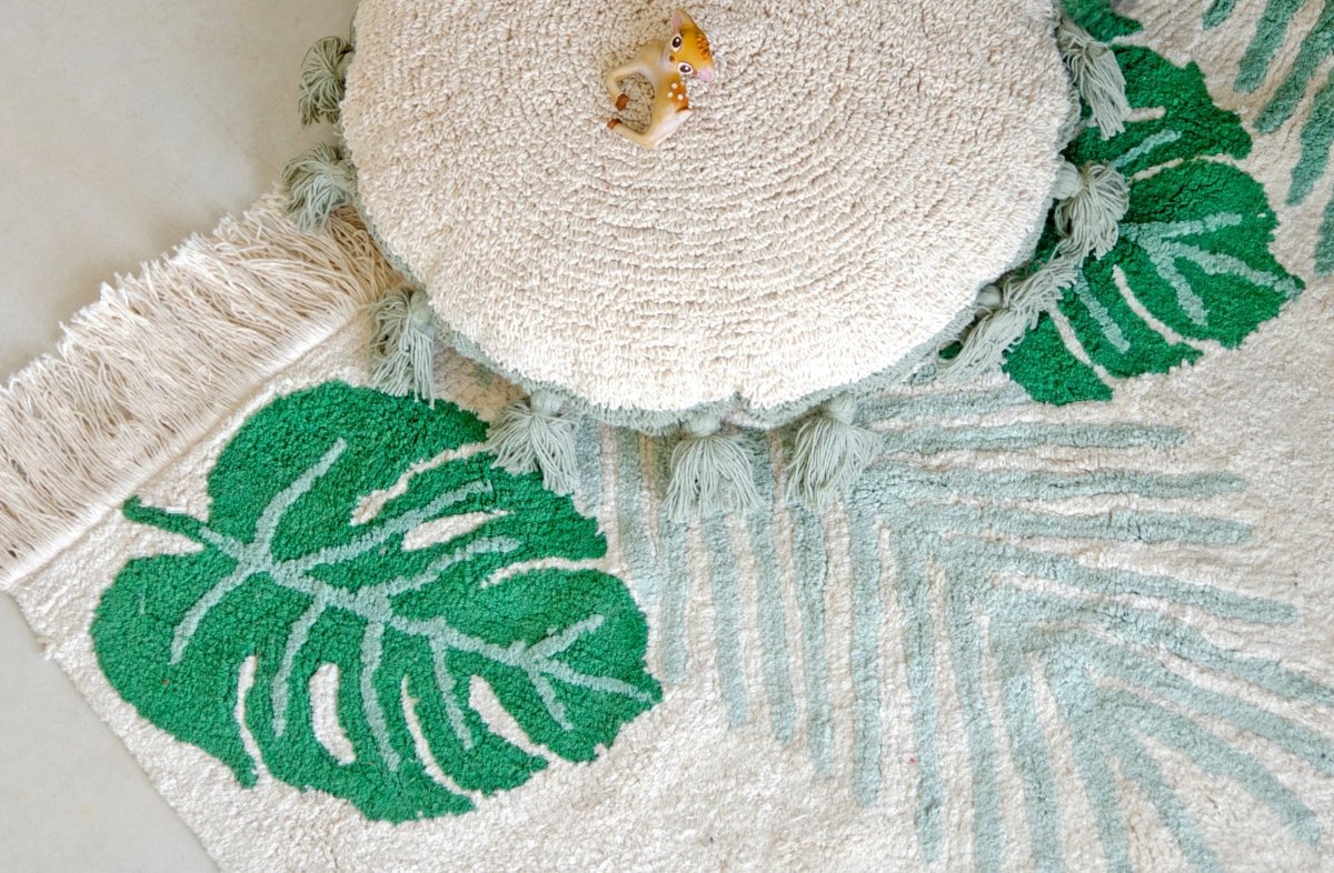 LORENA CANALS - Tapis Lavable Vert Tropical 140 x 200 Cm