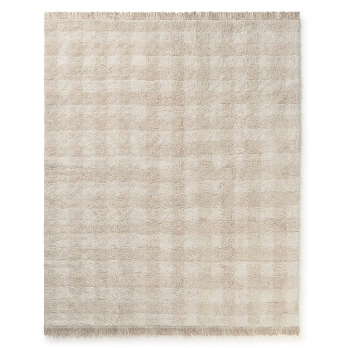 LORENA CANALS - Tapis Lavable Vichy Ivoire 150 x 180 Cm