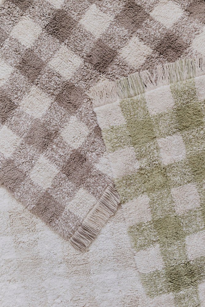 LORENA CANALS - Tapis Lavable Vichy Matcha 150 x 180 Cm
