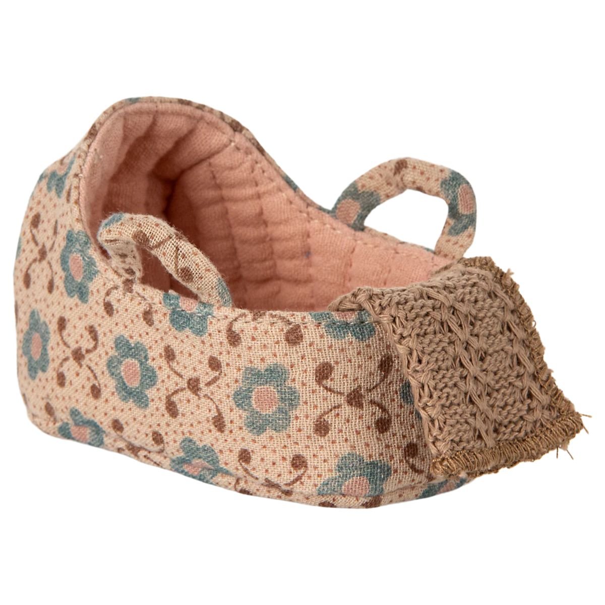 MAILEG - Couffin, Bébé Souris - Rose
