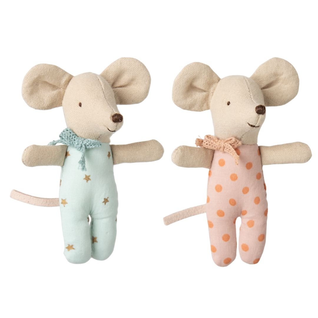 MAILEG - Jumeaux Bébé Souris Dans Une Boîte D'allumettes