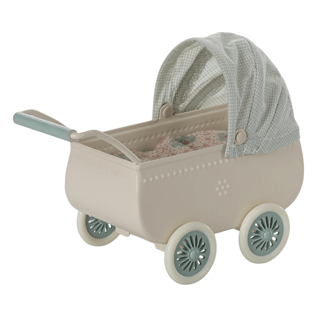 MAILEG - Landau Avec Bébé Souris - Menthe