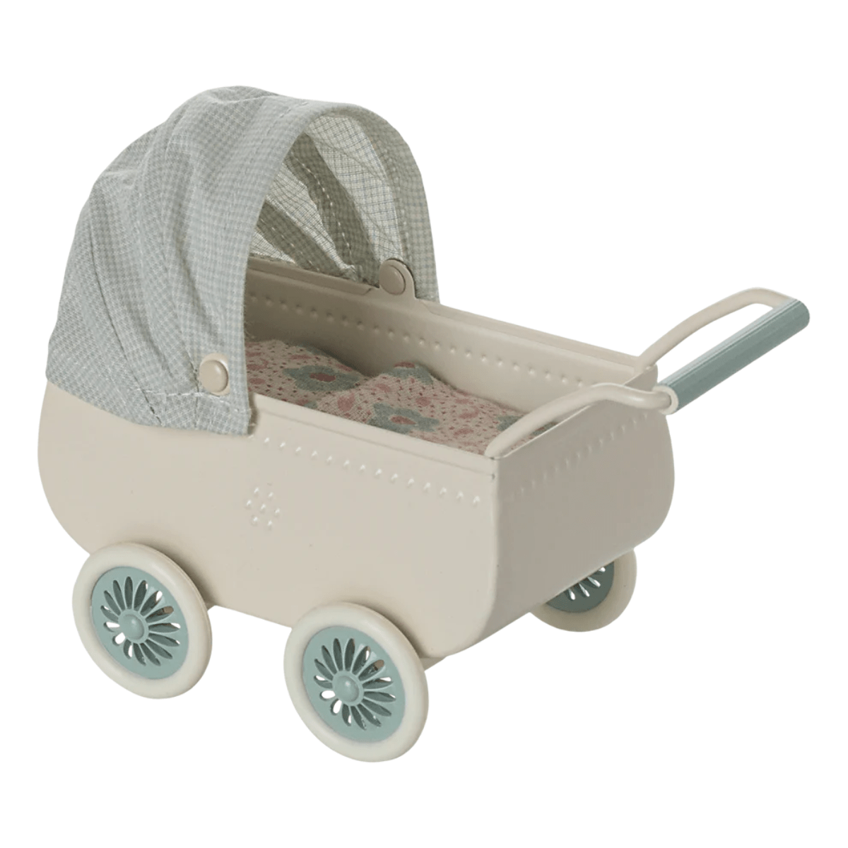 MAILEG - Landau Avec Bébé Souris - Menthe