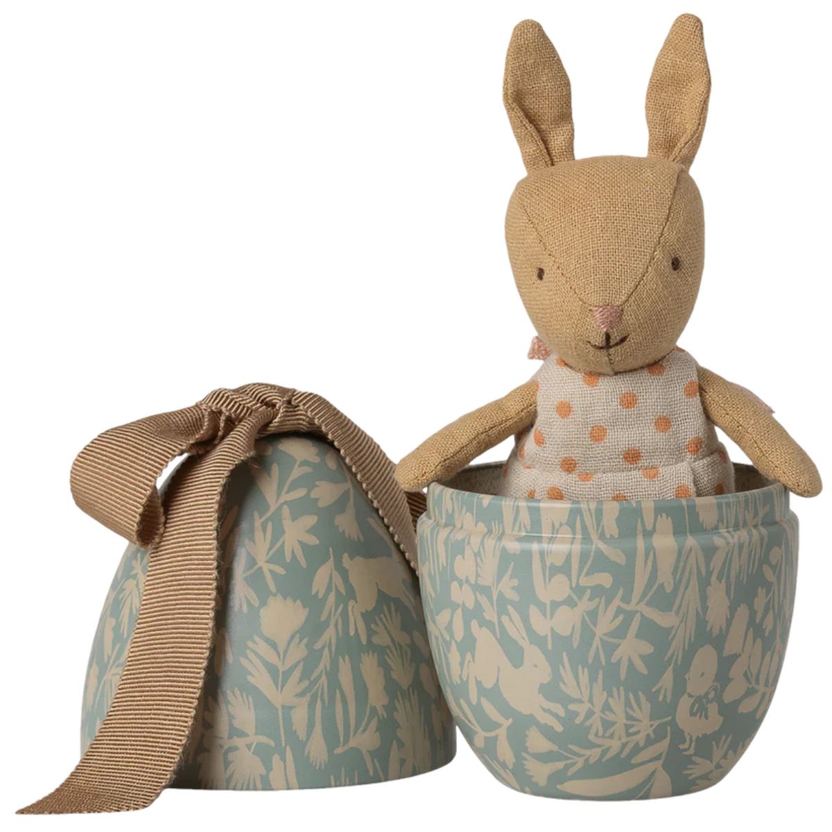 MAILEG - Œuf De Pâques Avec Lapin Micro, Petit – Bleu Poudré