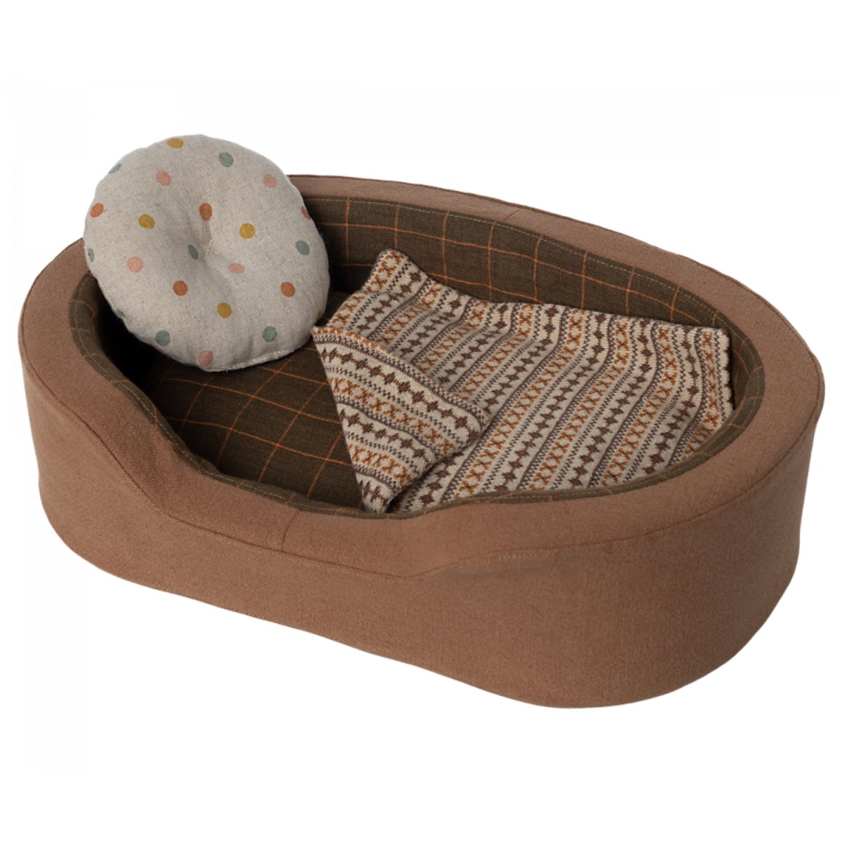 MAILEG - Panier Douillet, Medium - Marron