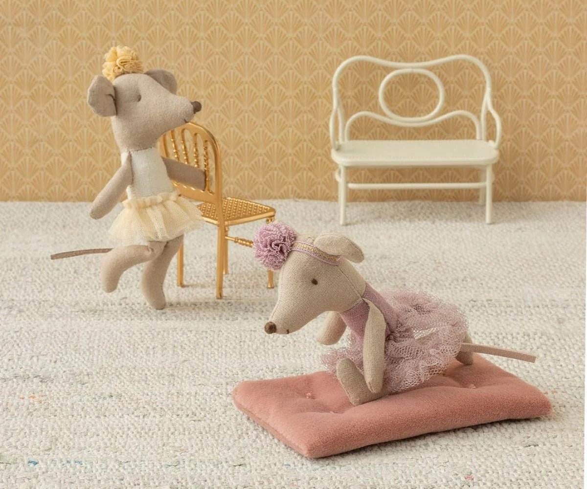 MAILEG - Souris Ballerine, Petite Sœur - Blanc Cassé