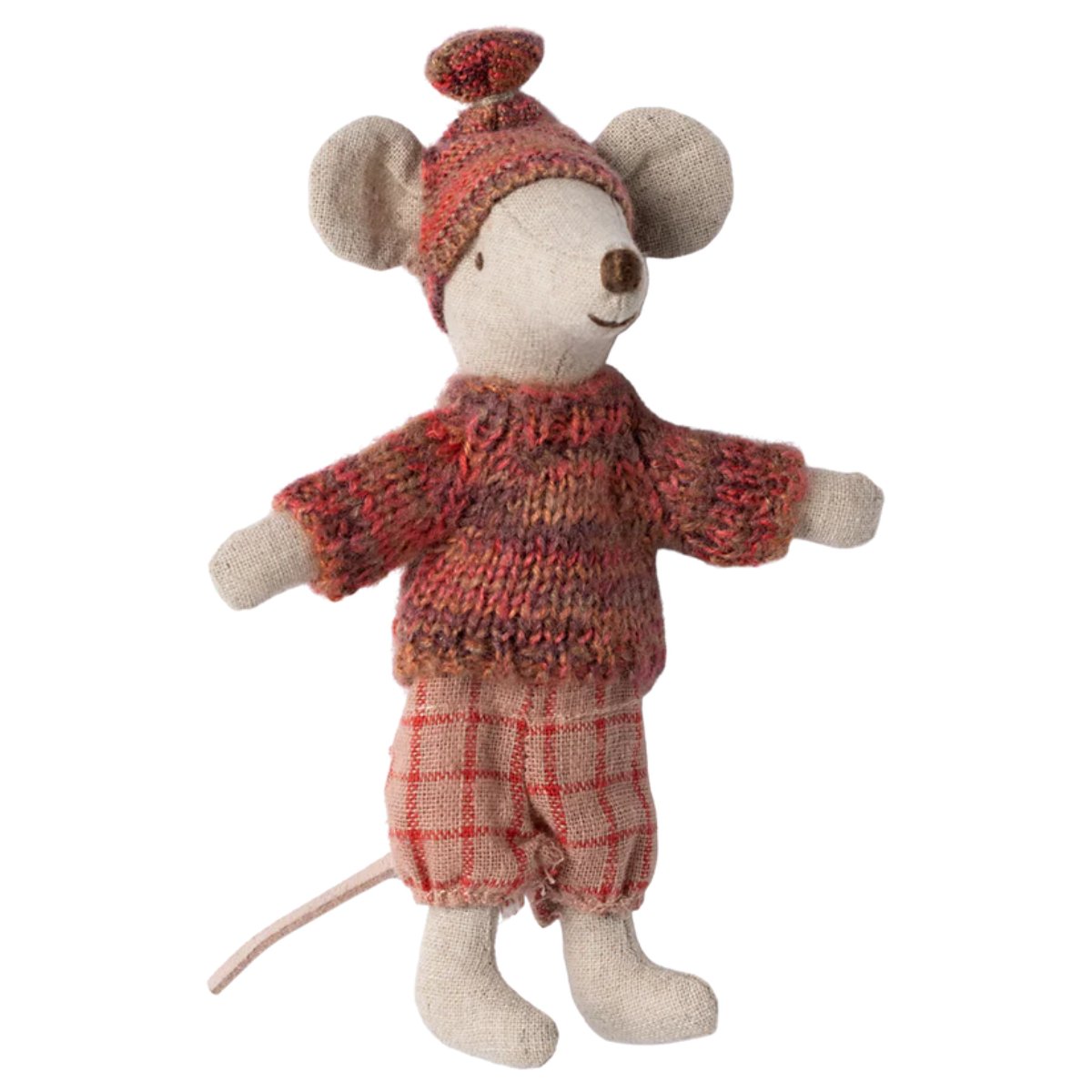 MAILEG - Souris D'hiver Avec Set De Ski Grande Soeur - Rose