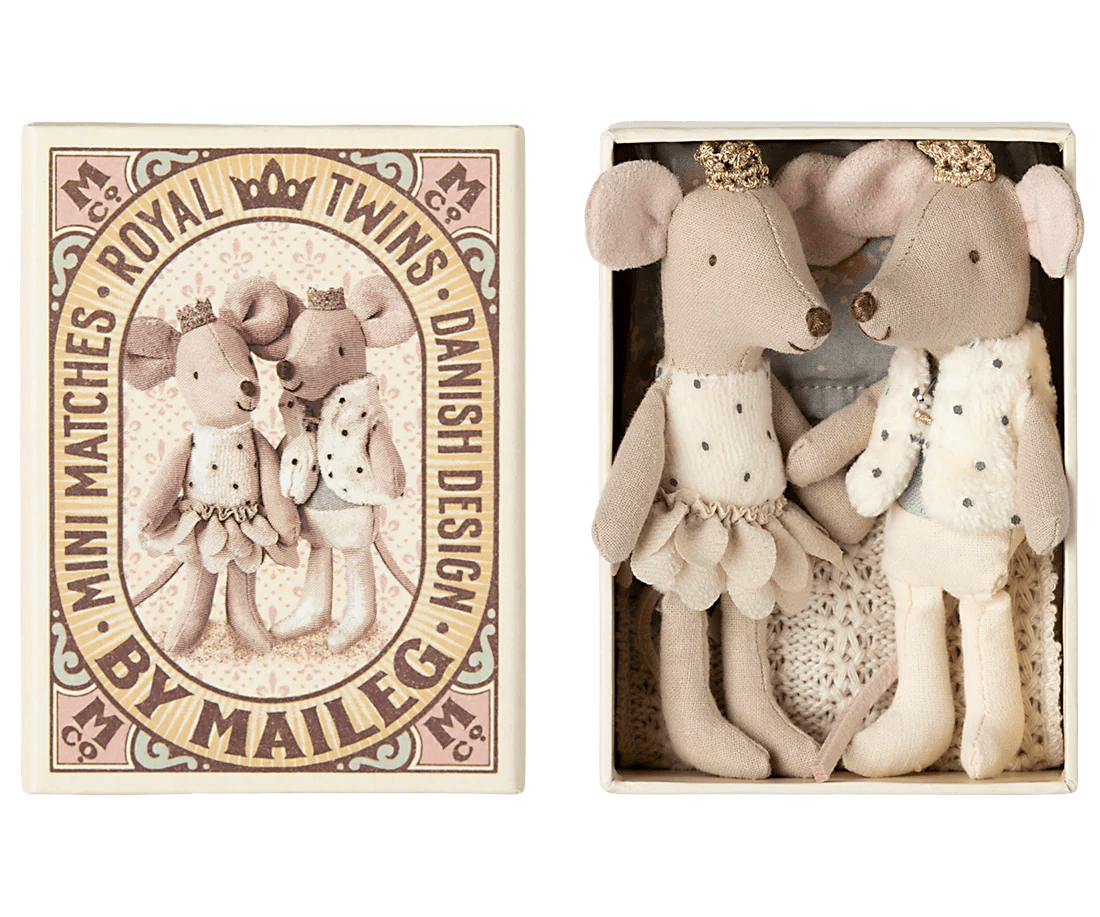 MAILEG - Souris Jumeaux Royaux, Petits Sœur & Frère