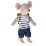 MAILEG - Souris Tricycle, Grand Frère Avec Sac