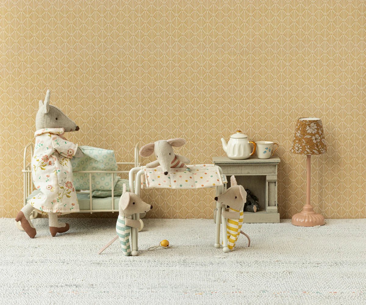 MAILEG - Table à langer, Bébé souris - Blanc cassé