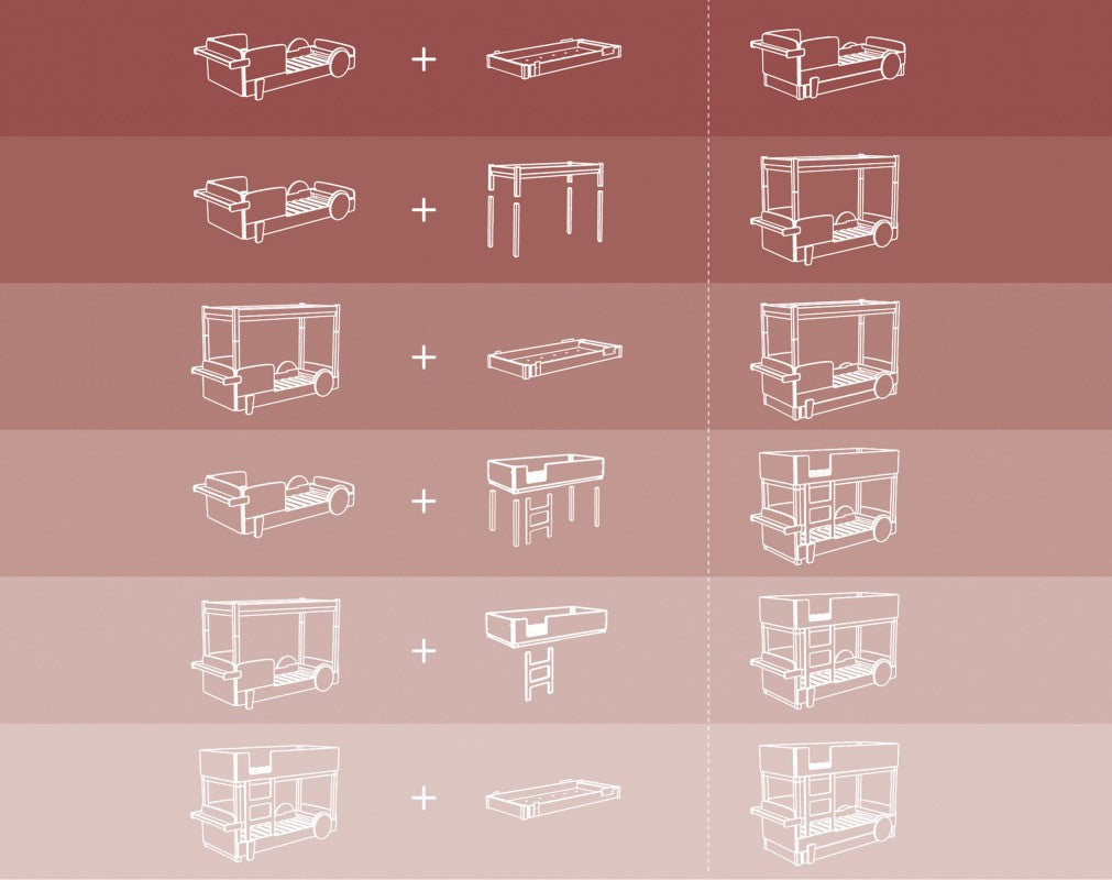 Lit Baldaquin Montessori DISCOVERY avec Tiroir (Coloris au choix) MATHY BY BOLS