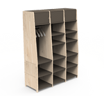 MATHY BY BOLS - Penderie Trois Colonnes Avec Six Rehausses Bas ASYMETRY