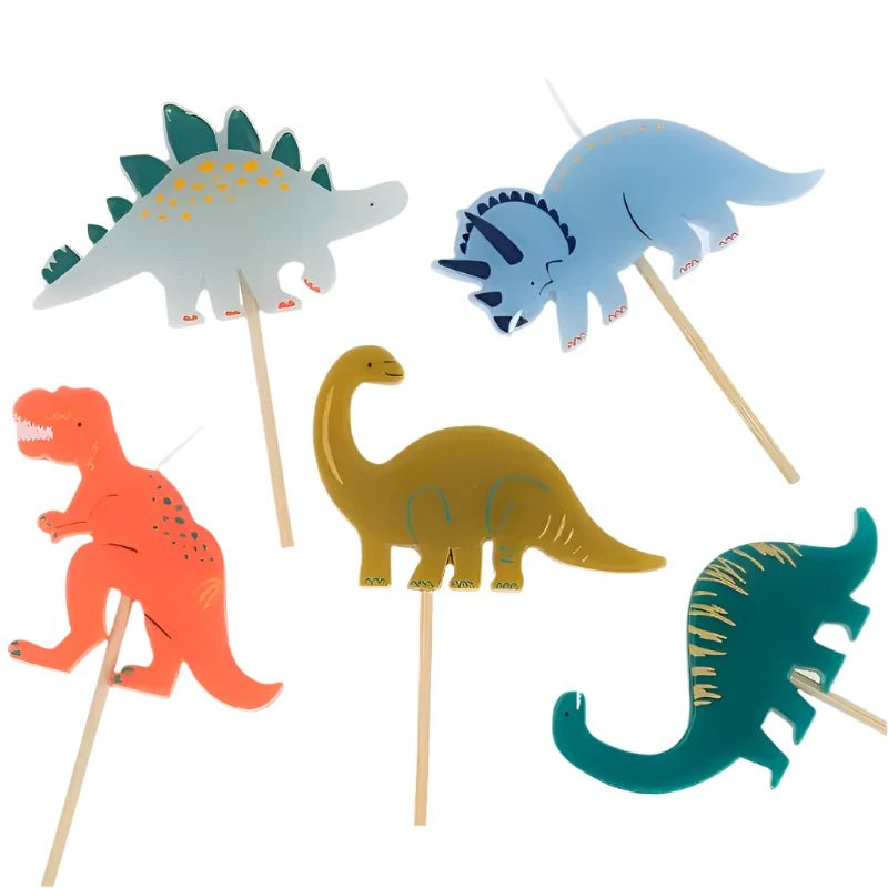 MERI MERI - Assortiment De 5 Bougies Dinosaures (5 Modèles)