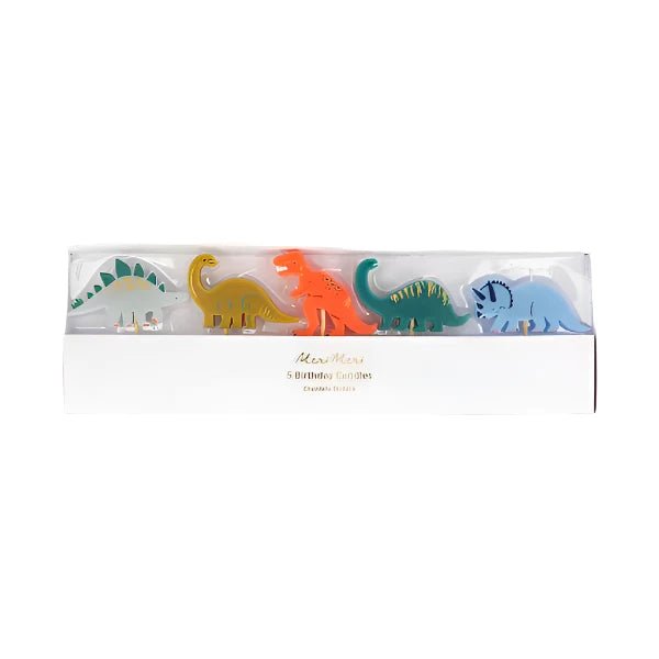MERI MERI - Assortiment De 5 Bougies Dinosaures (5 Modèles)