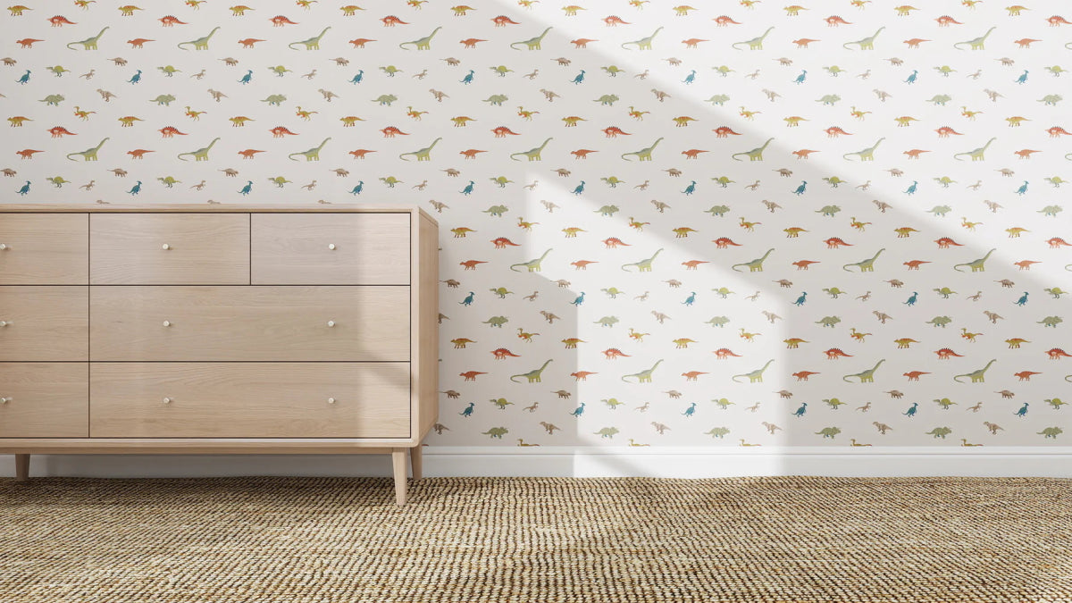 MUNKS & ME - Papier Peint Panoramique Pour Enfants - À Motifs Répétés Dino Discovery