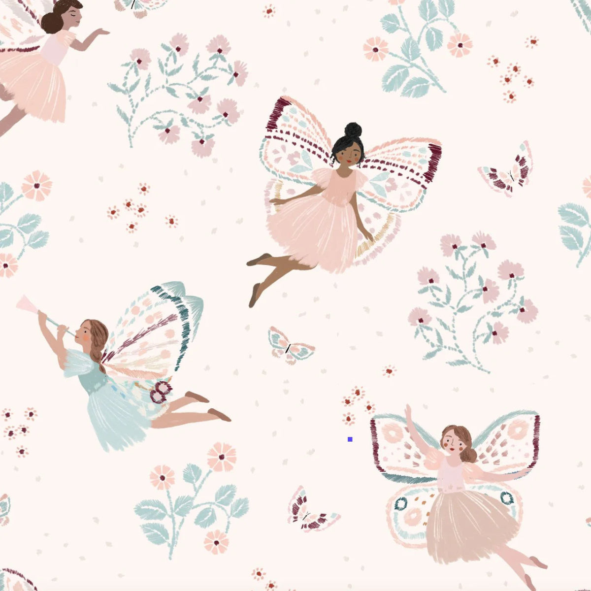 MUNKS & ME - Papier Peint Panoramique Pour Enfants - À Pois Peints, Motif Répété, Rose, Féerique