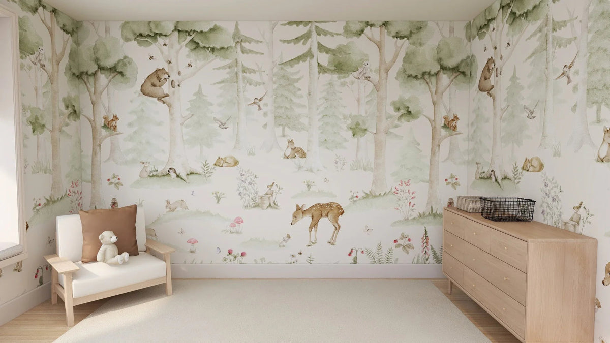 MUNKS & ME - Papier Peint Panoramique Pour Enfants - Amis Des Bois