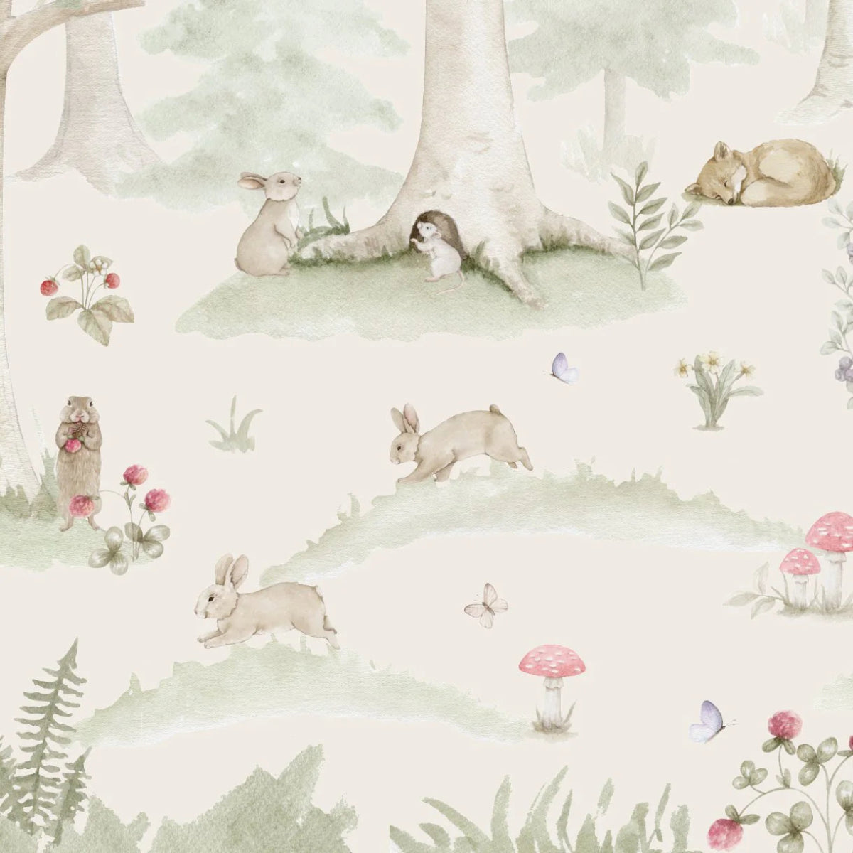 MUNKS & ME - Papier Peint Panoramique Pour Enfants - Amis Des Bois