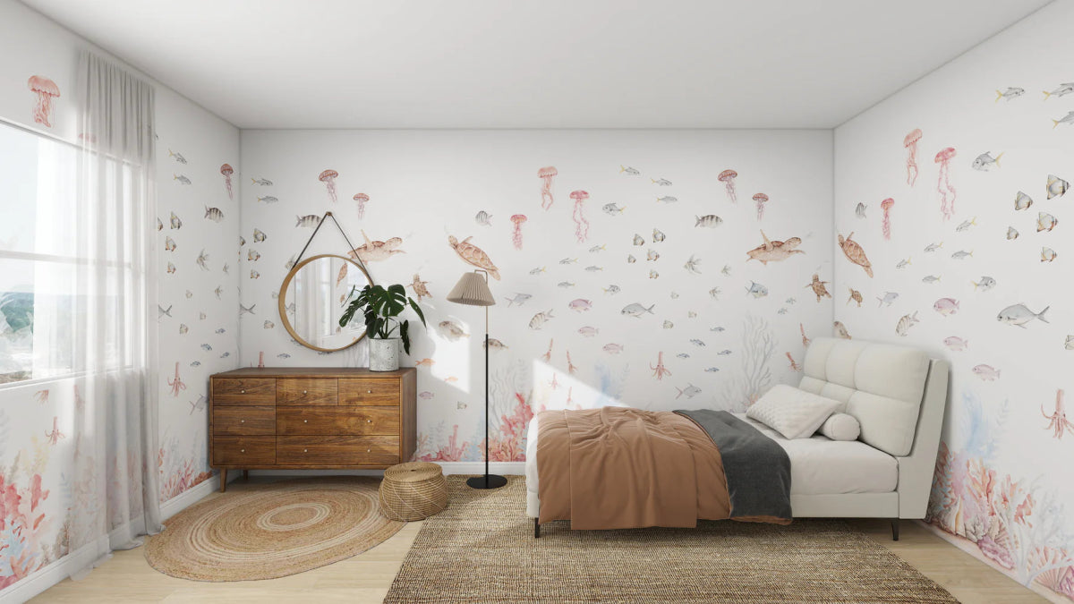 MUNKS & ME - Papier Peint Panoramique Pour Enfants - Aquarium
