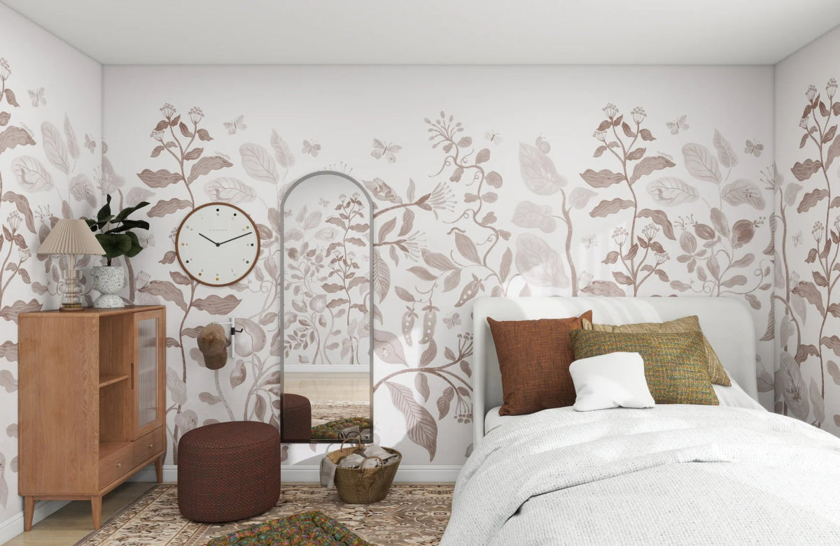 MUNKS & ME - Papier Peint Panoramique Pour Enfants - Jardin Secret Moka