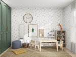 MUNKS & ME - Papier Peint Panoramique Pour Enfants - Safari À Motifs Répétés Tiny Tracks