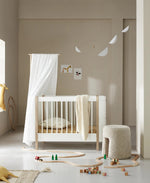 OLIVER FURNITURE - 041457 - Kit De Conversion - Lit Bébé Évolutif Mini+, Kit Famille (complément Au Lit Bébé Évolutif Mini+, Avec Kit Junior Inclus, Blanc/chêne Et Blanc)
