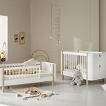 OLIVER FURNITURE - 041457 - Kit De Conversion - Lit Bébé Évolutif Mini+, Kit Famille (complément Au Lit Bébé Évolutif Mini+, Avec Kit Junior Inclus, Blanc/chêne Et Blanc)