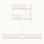 OLIVER FURNITURE - 041476 - Kit De Conversion Mini+, Lit Superposé Mi - haut - En 2 Lits Juniors, Blanc