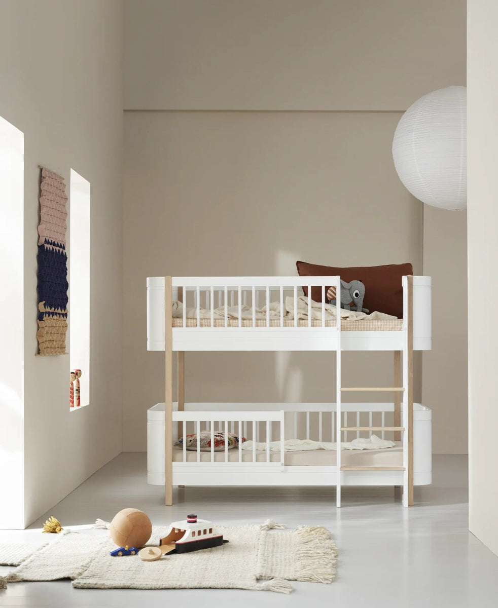OLIVER FURNITURE - 041477 - Kit De Conversion Mini+, 2 Lits Junior - En Lit Superposé Mi - haut, Blanc/chêne