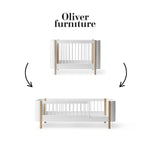 OLIVER FURNITURE - 041493 - Junior Kit De Conversion Mini+ (pièces Complémentaires Au Lit Bébé Évolutif Mini+), Blanc/chêne