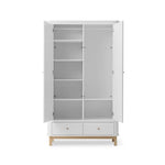 OLIVER FURNITURE - Armoire 2 Portes Wood, Blanc/Chêne