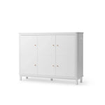 OLIVER FURNITURE - Armoire Multi - Rangement 3 Portes Wood, Blanc