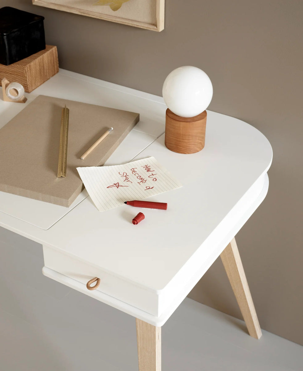 OLIVER FURNITURE - Bureau Wood 72,6 cm, Blanc/Chêne