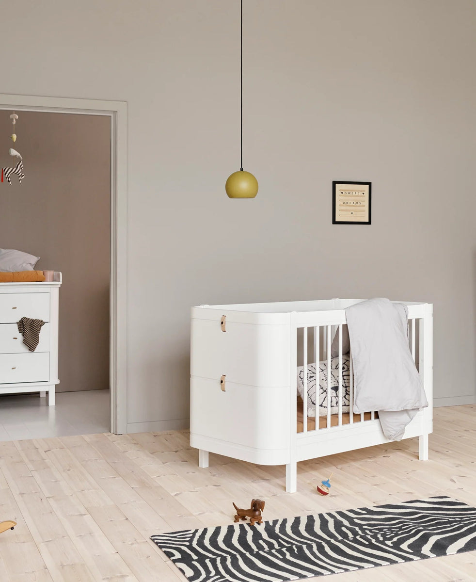 OLIVER FURNITURE - Lit Bébé Évolutif Wood Mini+, Blanc