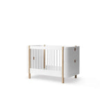 OLIVER FURNITURE - Lit Bébé Évolutif Wood Mini+, Blanc/Chêne