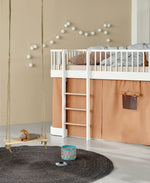 OLIVER FURNITURE - Lit Mezzanine Mi - haut Wood Original, Blanc