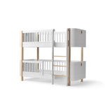 OLIVER FURNITURE - Lit Superposé Mi - Haut Wood Mini+, Blanc/Chêne
