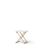 OLIVER FURNITURE - Table De Chevet Basse Camp, Blanc/Chêne