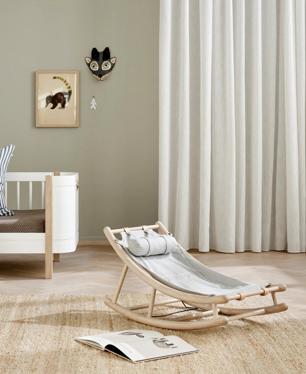 OLIVER FURNITURE - Transat Bébé & Enfant Wood, Chêne/Gris